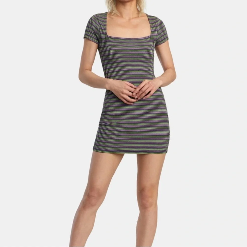 RVCA Women's Partition Mini Rib Knit Dress NWT size small - Picture 2 of 9